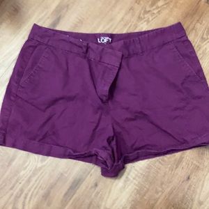 Loft Plum colored shorts